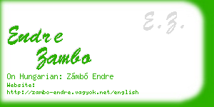 endre zambo business card