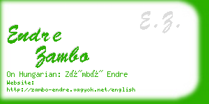 endre zambo business card